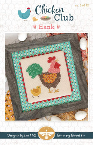 Chicken Club #5 Hank Cross Stitch Pattern by Its Sew Emma