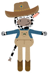 Country Life Boris the Cow Doll Panel by Jennifer Long for Riley Blake Designs