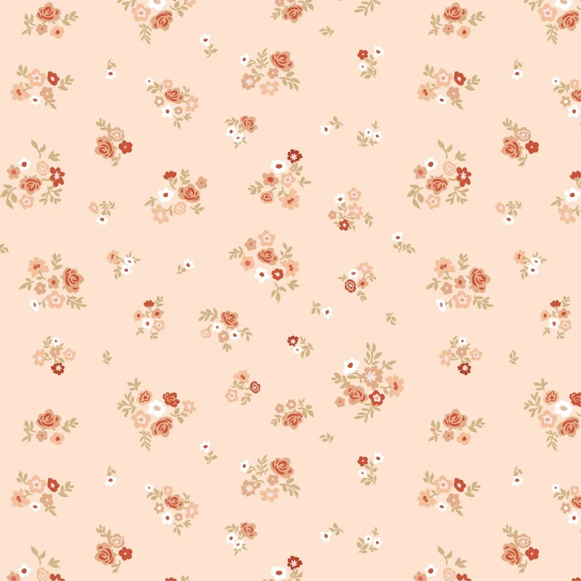 Primrose & Parsley Beige Briar Rose Yardage by Michal Marko for Poppie Cotton Fabrics