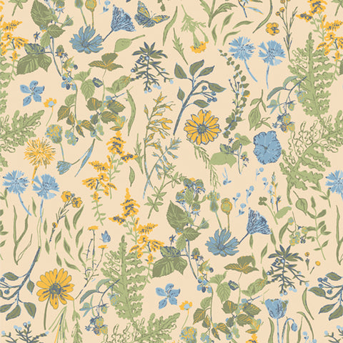 Potager Dawn Peaceful Meadow Yardage by Sharon Holland for Art Gallery Fabrics