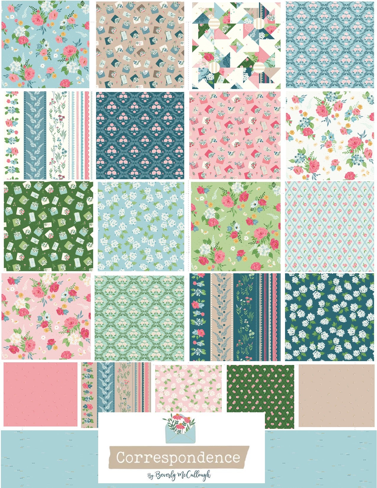 PREORDER Correspondence 10" Stacker by Beverly McCullough for Riley Blake Designs