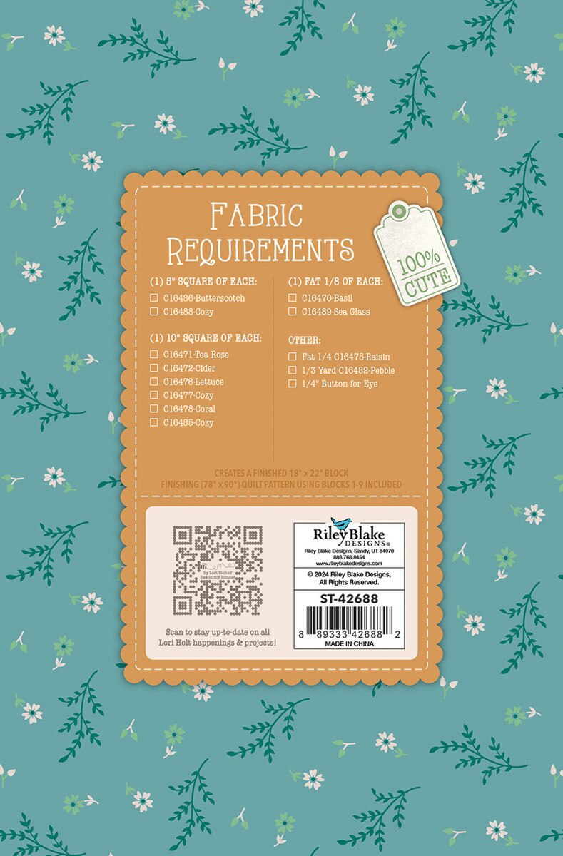 Gentler Times Gentle Goose #8 Quilt Seeds Pattern by Lori Holt of Bee in my Bonnet