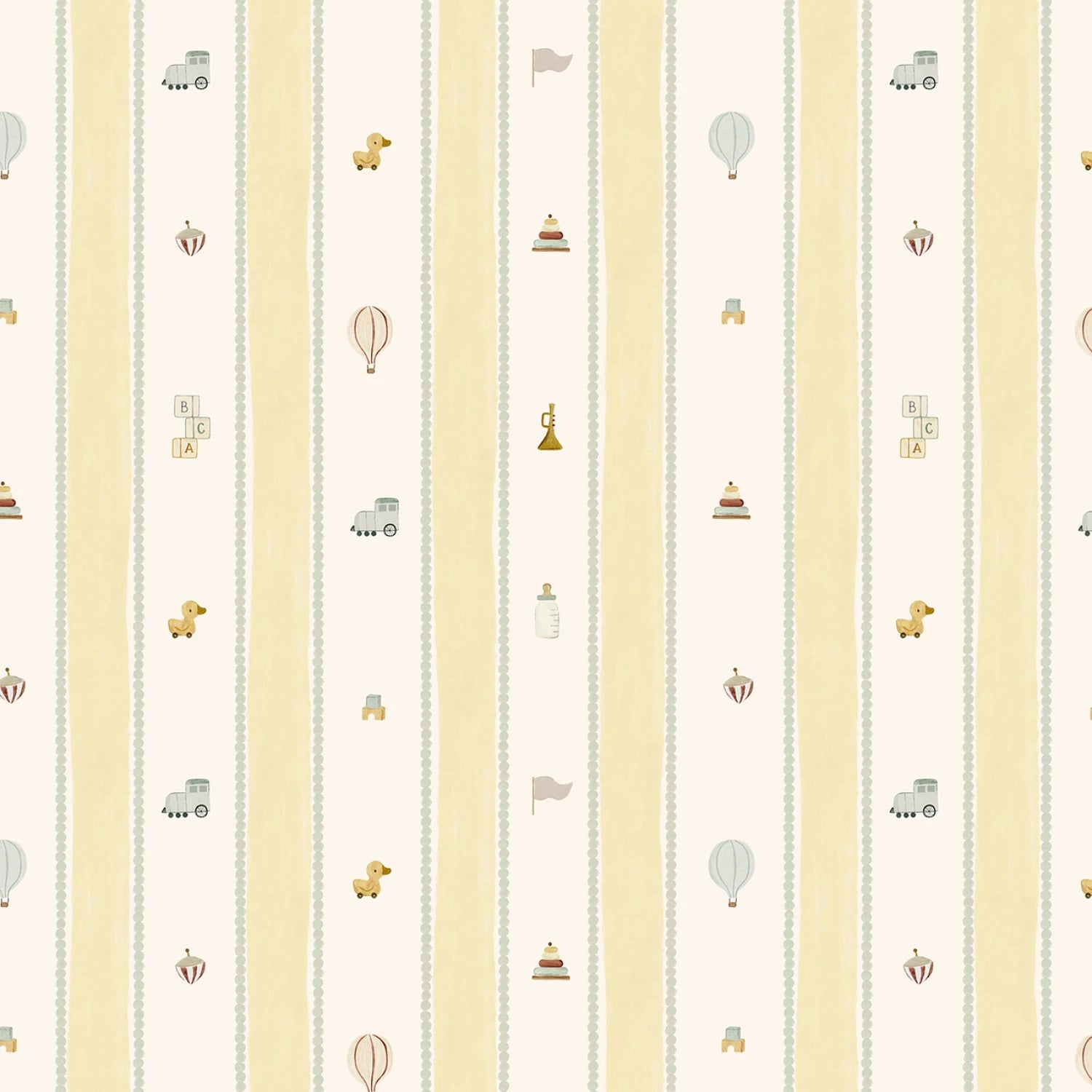 Small Wonder Multi Heirloom Wallpaper Yardage by Dear Stella for Dear Stella Fabrics