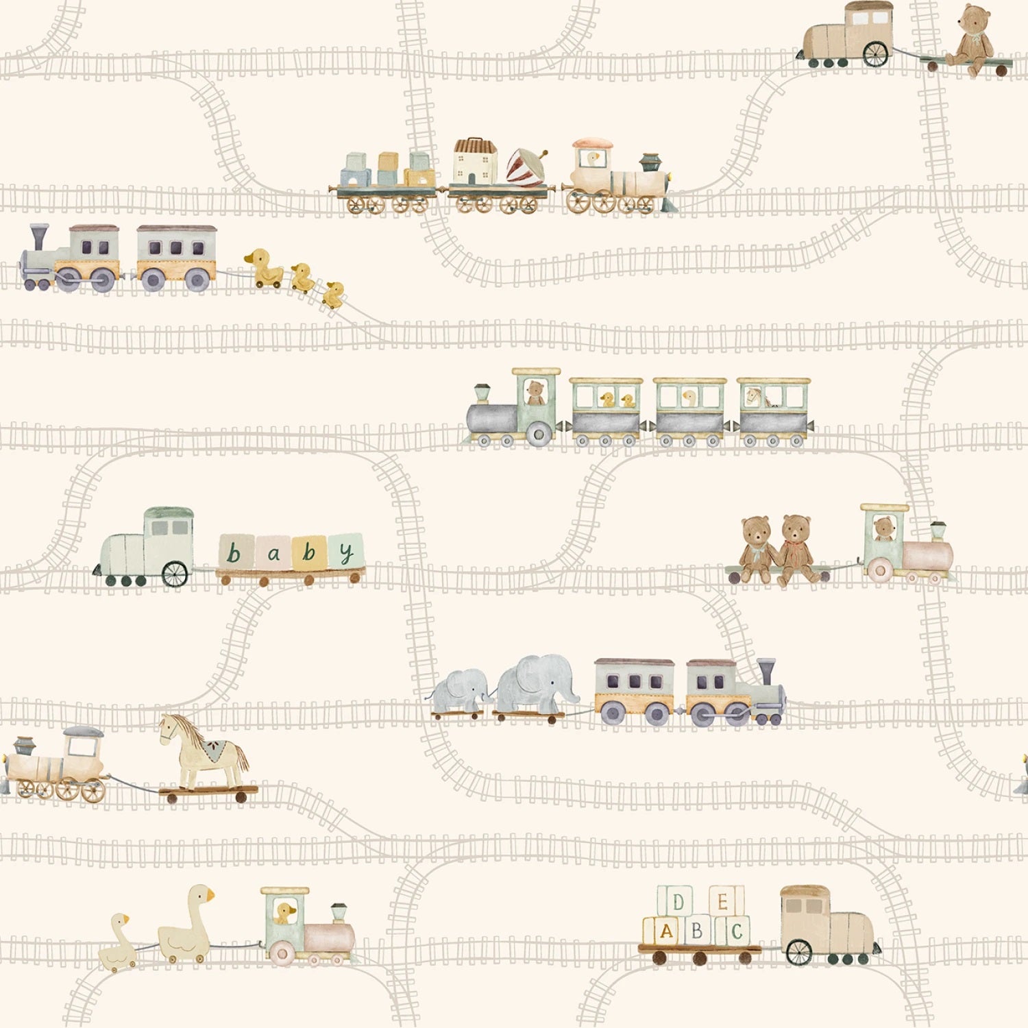Small Wonder Papyrus Full Steam Ahead Yardage by Dear Stella for Dear Stella Fabrics