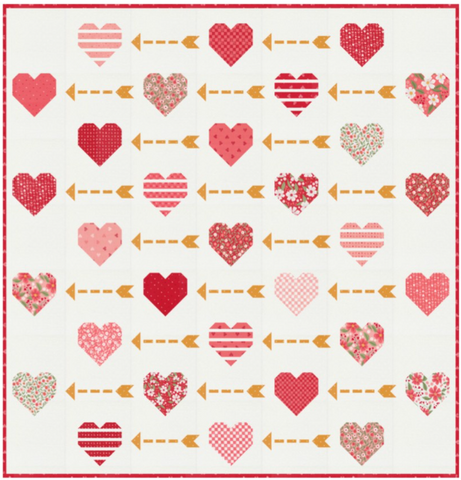 Love Blooms Playing Cupid Quilt Kit