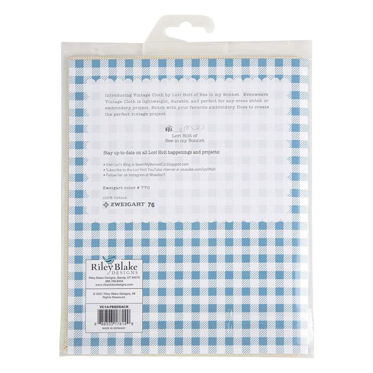 Aida Vintage Cloth 14 Count Feed Sack From Riley Blake