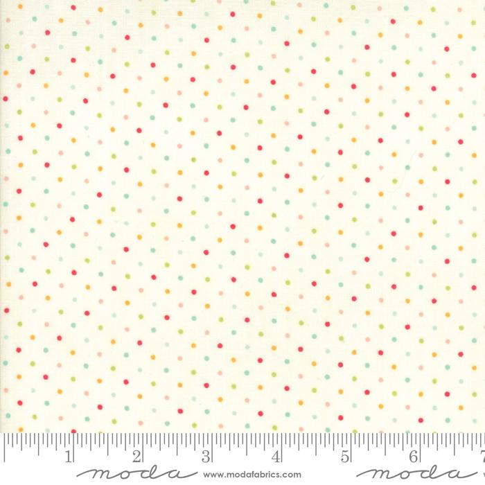 Essential Dots White Multi Yardage by Moda Fabrics