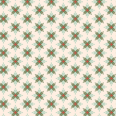 Prairie Christmas Natural A New Star Tree Yardage by Amanda Grace for Poppie Cotton Fabrics