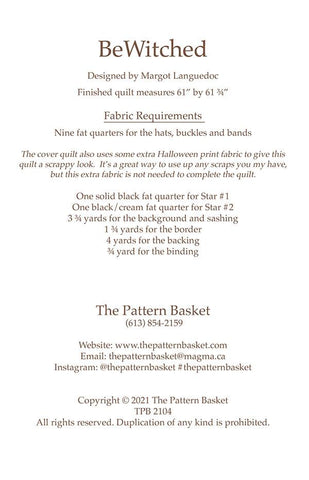 BeWitched Quilt Pattern by The Pattern Basket