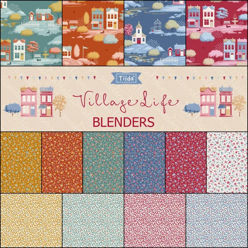 Village Life Blenders Fat Quarter Bundle by Tilda for Tilda Fabrics