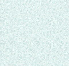 Blooms and Berries Light Teal Icy Blue Yardage by Lori Woods for Poppie Cotton Fabrics