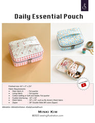 Daily Essential Pouch Pattern by Minki Kim