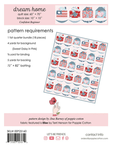 Dream Home Quilt Pattern by Poppie Cotton Fabrics
