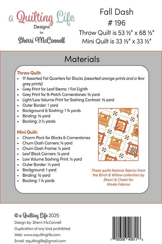 Fall Dash Quilt Pattern by A Quilting Life Designs