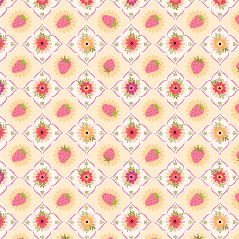 Calico Cowgirls Yellow Feeling Quilty Yardage by Lori Woods for Poppie Cotton Fabrics