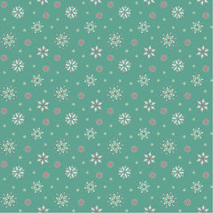 Frost And Flurry Mint Flurry Flakes Yardage by Sheri McCulley for Poppie Cotton Fabrics
