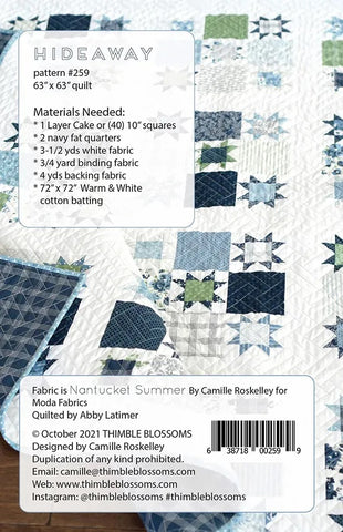 Hideaway Quilt Pattern by Thimble Blossoms
