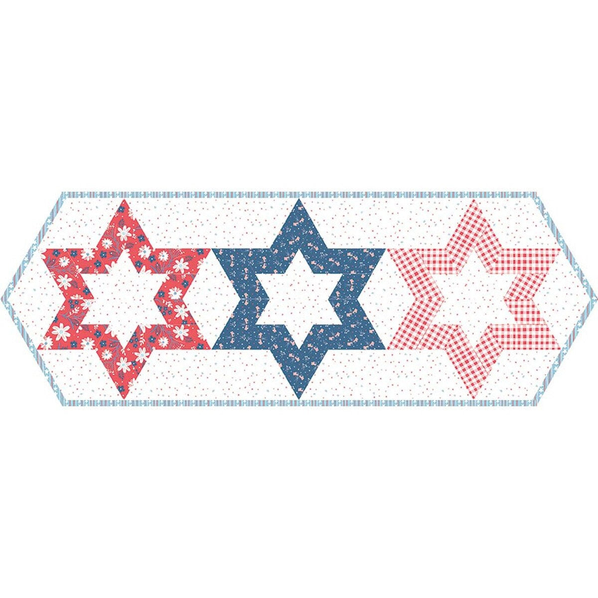 Hollow Star Table Runner Pattern by The Quilted Life