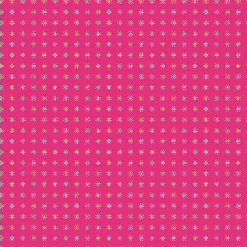 Calico Cowgirls Dark Pink I Got Spurs Yardage by Lori Woods for Poppie Cotton Fabrics