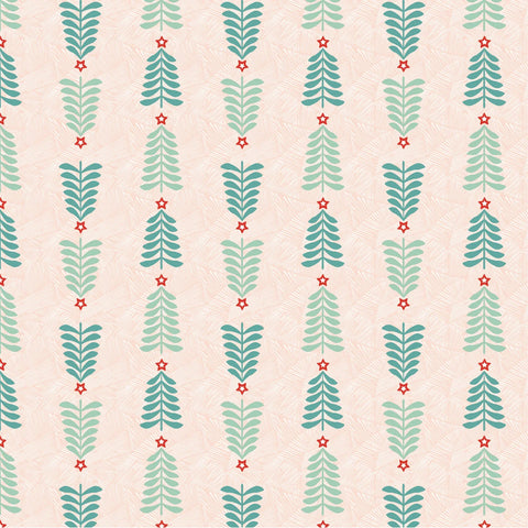 Prairie Christmas Natural Oh Christmas Tree Yardage by Amanda Grace for Poppie Cotton Fabrics