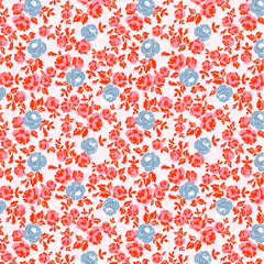 Elise Red Regency Yardage by Terri Henson for Poppie Cotton Fabrics