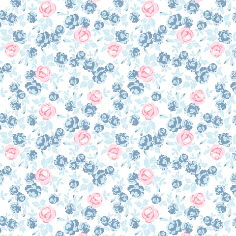 Elise White Regency Yardage by Terri Henson for Poppie Cotton Fabrics