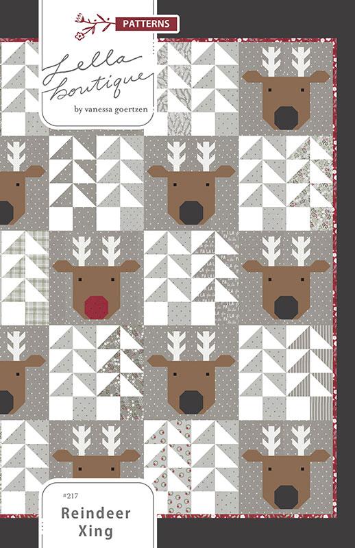 Reindeer Xing Quilt Pattern by Lella Boutique