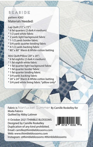 Seaside Quilt Pattern by Thimble Blossoms