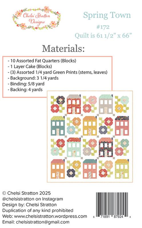 Spring Town Quilt Pattern by Chelsi Stratton Designs
