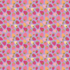Calico Cowgirls Purple Strawberry Pie Yardage by Lori Woods for Poppie Cotton Fabrics