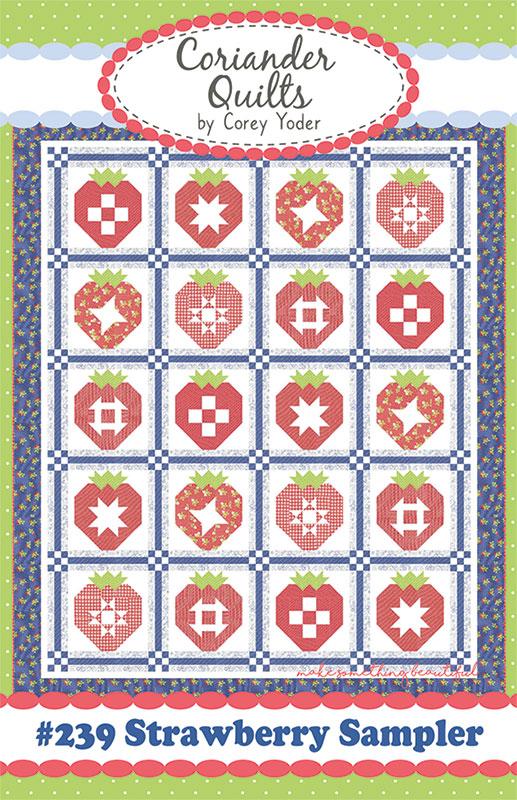 Strawberry Sampler Quilt Pattern by Coriander Quilts