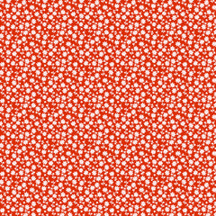Elise Red Sweet Daisy Yardage by Terri Henson for Poppie Cotton Fabrics