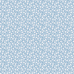 Elise Sky Blue Sweet Daisy Yardage by Terri Henson for Poppie Cotton Fabrics