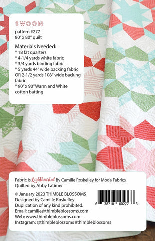 Swoon Quilt Pattern by Thimble Blossoms