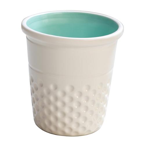 Thimble Container White/Aqua from Moda