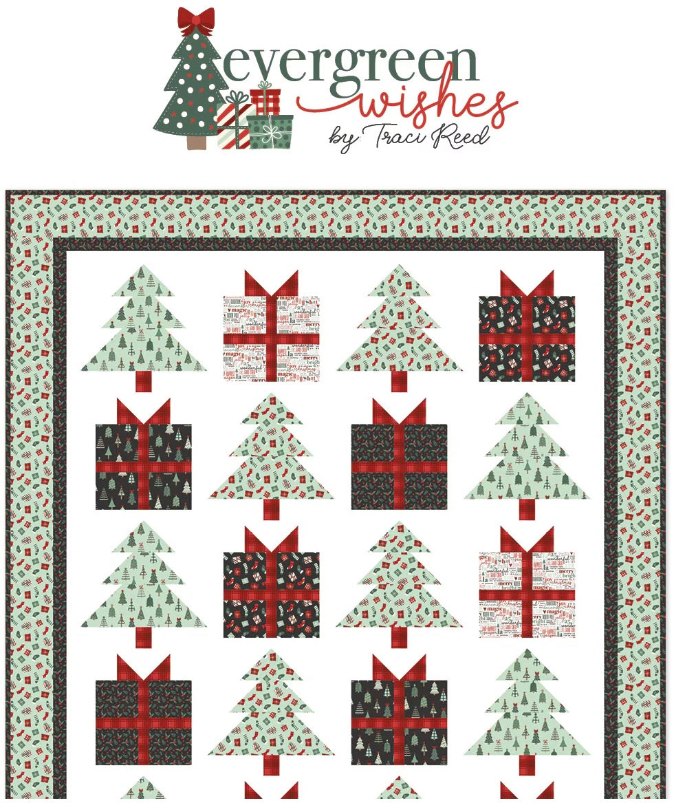 Evergreen Wishes Fat Quarter Bundle by Traci Reed for Riley Blake Designs