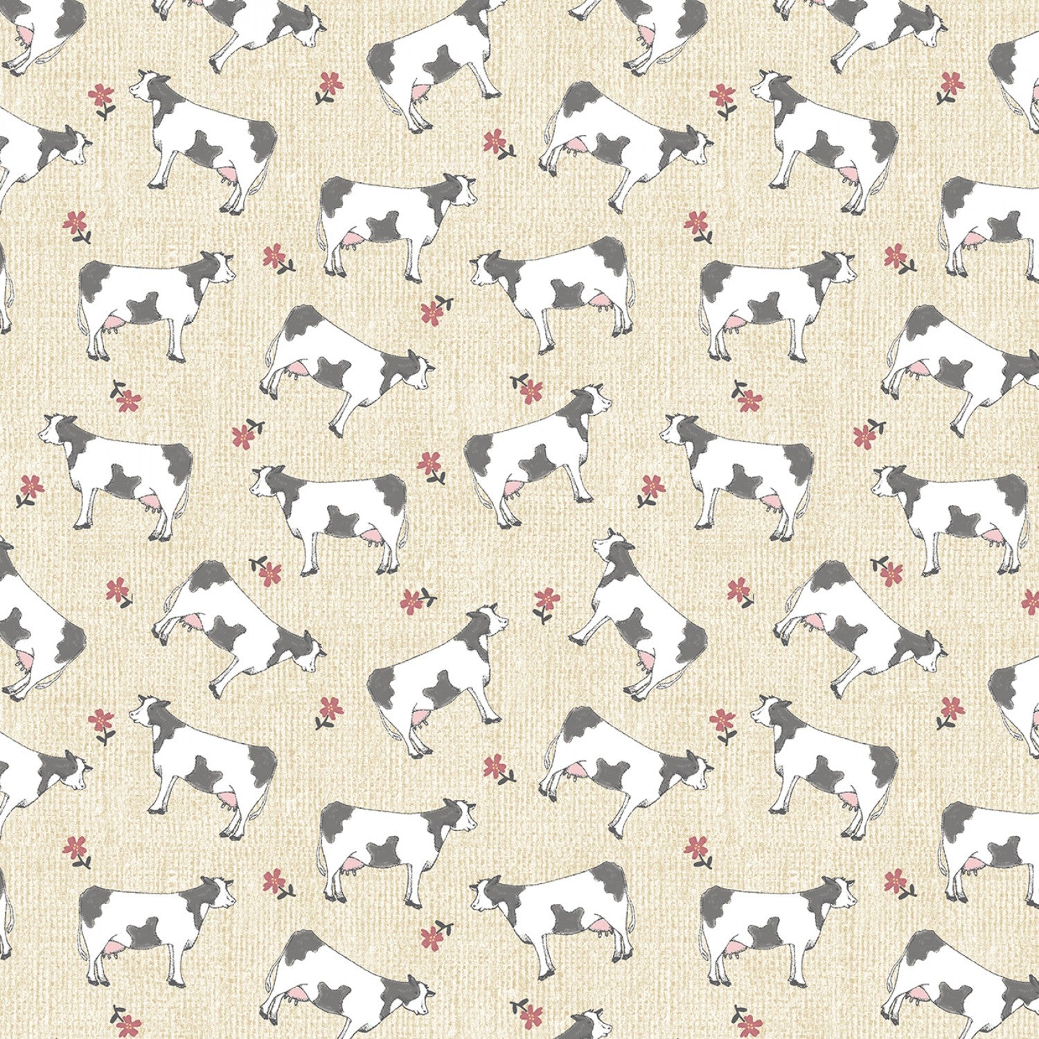 Farm Fresh Butter Cows yardage by Jessica Flick for Benartex Fabrics