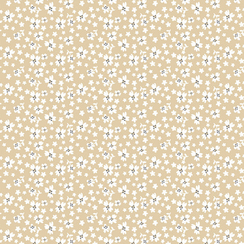 BOLT END 34" Farm Fresh Honey Floral Yardage by Jessica Flick for Benartex Fabrics