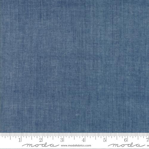 Chambray Indigo Texture Yardage by Moda Fabrics