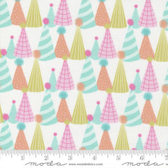 Soiree Vanilla Paper Hats Yardage by Mara Penny for Moda Fabrics
