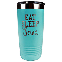 Tumbler Teal Eat Sleep Sew from Moda