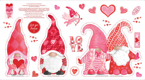 Be My Gnomie White My Gnomie Doll Panel by Andi Metz for Benartex