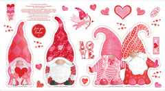 Be My Gnomie White My Gnomie Doll Panel Yardage by Andi Metz for Benartex