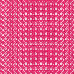 Be My Gnomie Dark Pink Scrolling Hearts Yardage by Andi Metz for Benartex