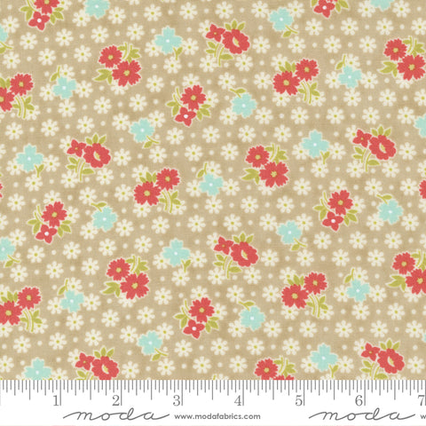 Stitched Pebble Bloomers Floral Yardage by Fig Tree for Moda Fabrics