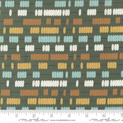 ABC XYZ Dark Green Abacus Yardage by Staci Iest Hsu for Moda Fabrics