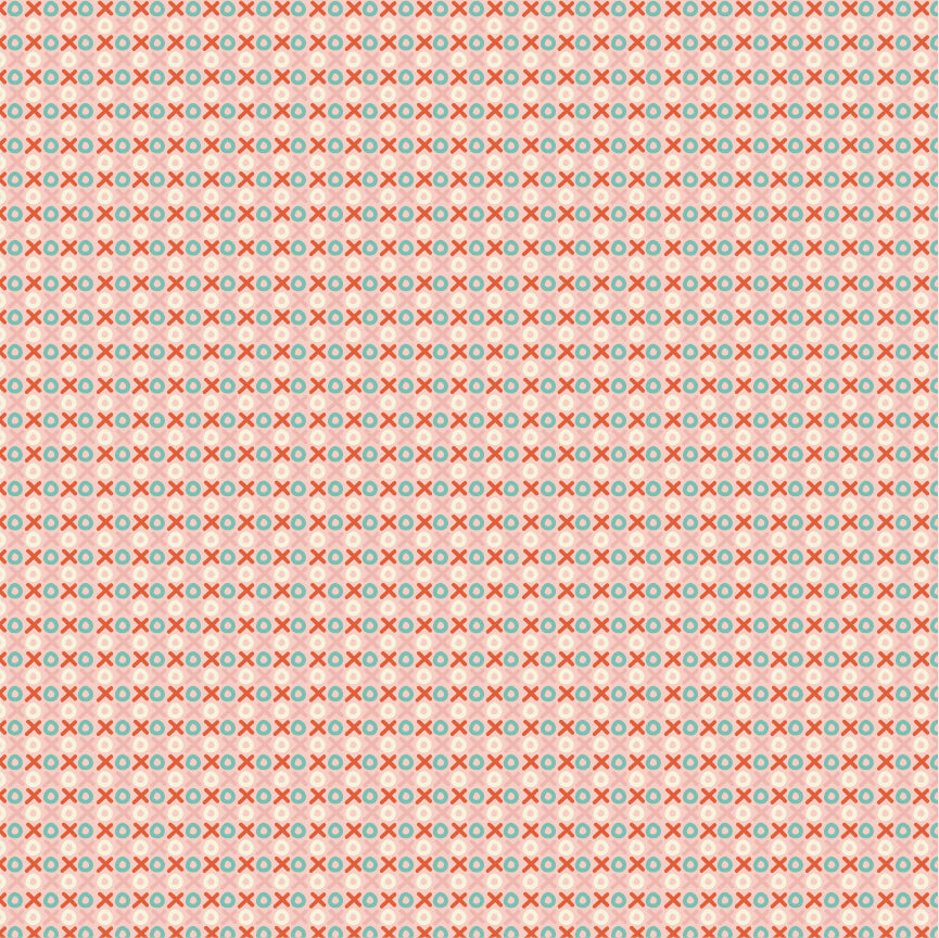 My Heart Belongs To My Farmer Pink Kisses and Hugs Yardage by Lori Woods for Poppie Cotton Fabrics