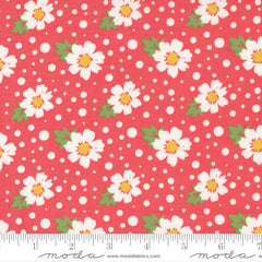 Zinnia Flamingo Daisy Yardage by April Rosenthal for Moda Fabrics