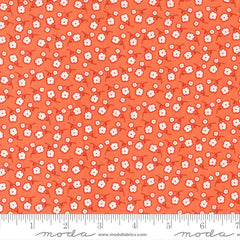 Zinnia Clementine Sunny Flowers Yardage by April Rosenthal for Moda Fabrics