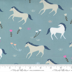 Meander Denim Horses Yardage by Aneela Hoey for Moda Fabrics